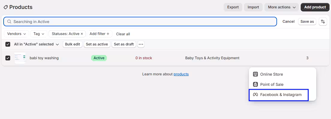 Make Products Available to Instagram 2